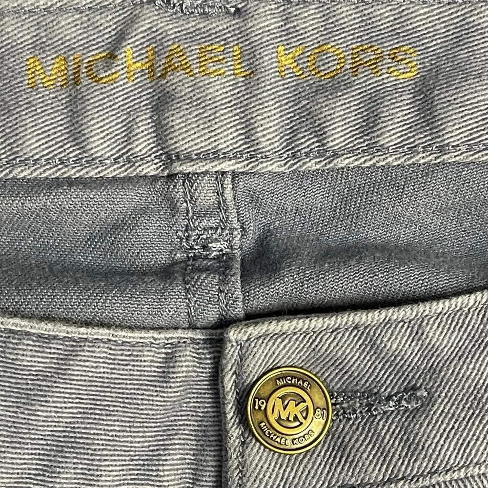 Michael Kors Women’s Blue Gray Cropped Stretch Jeans 5-Pocket size 4